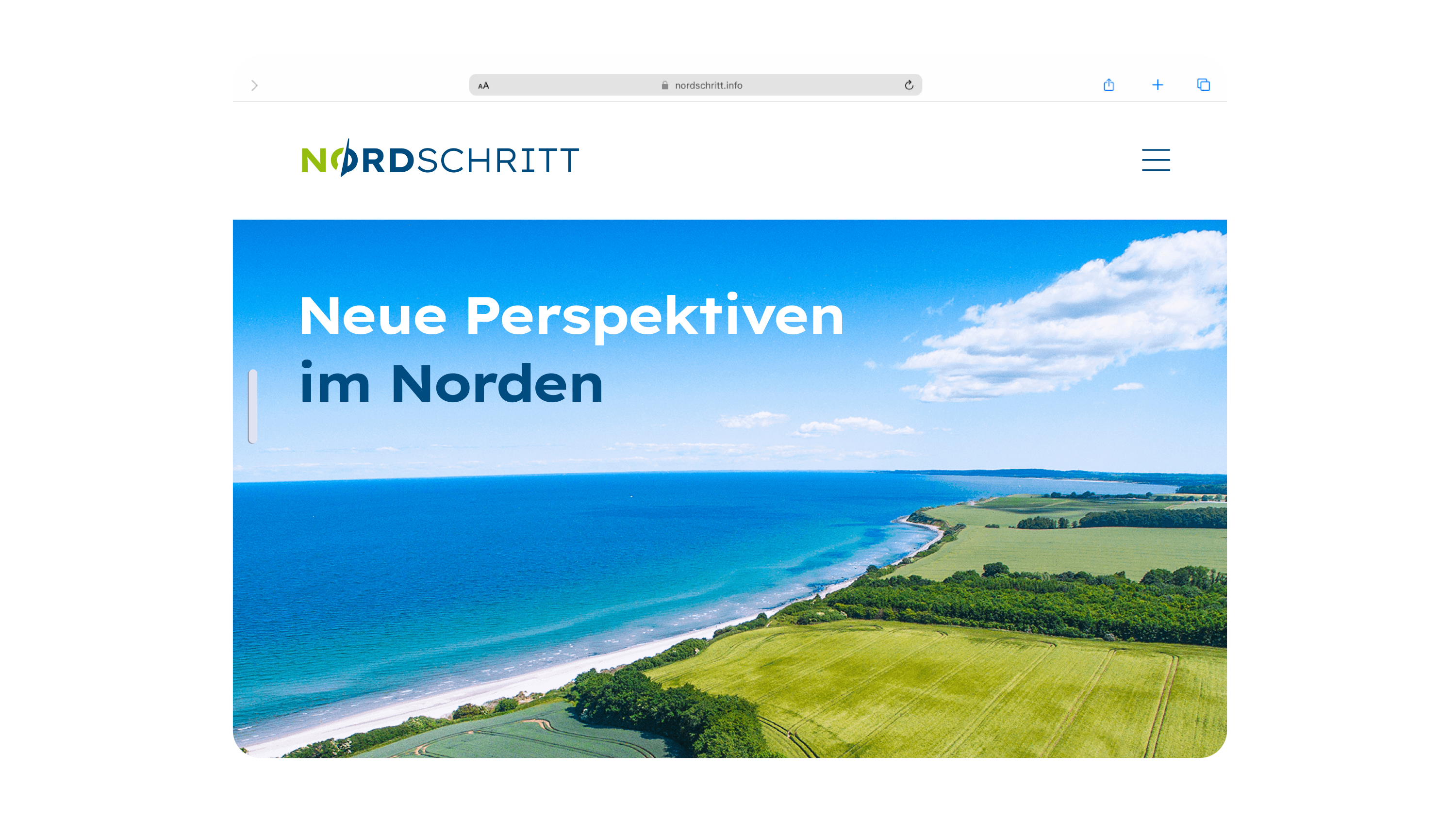 Preview of the website for the "Norschritt" initiative from Schwerin