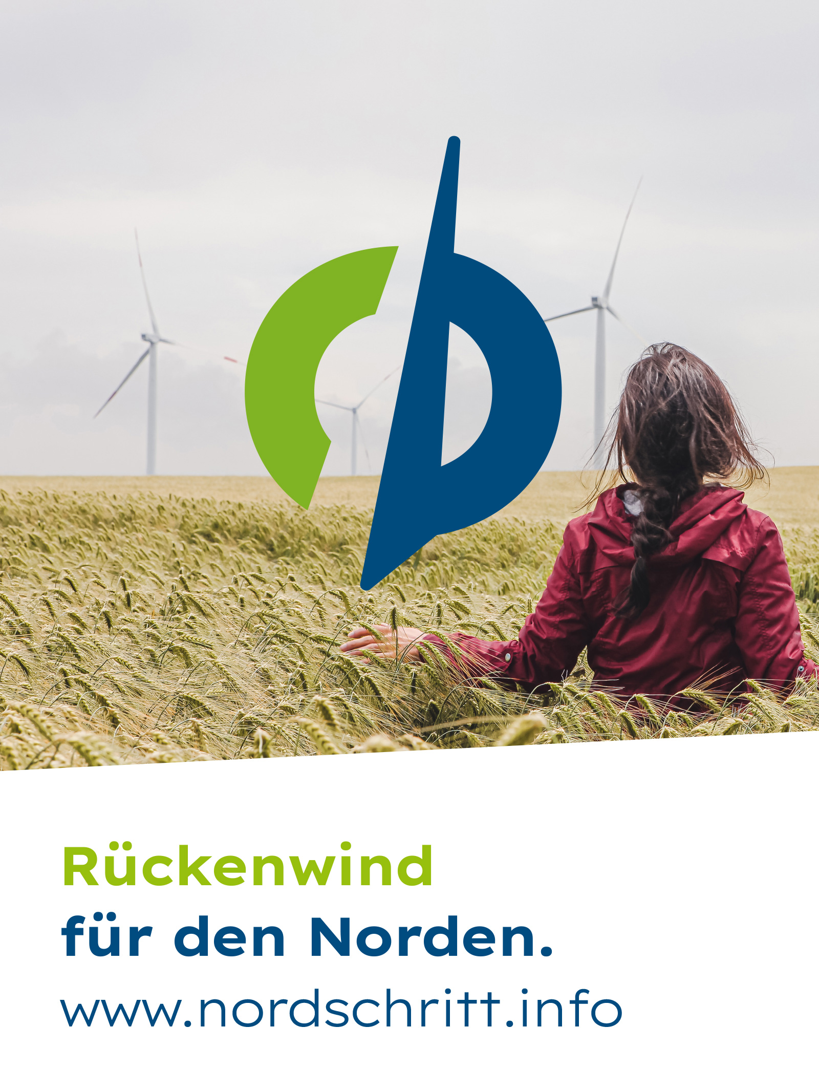 Campaign poster "A Tailwind for the North" for the "Nordschritt" initiative in Schwerin