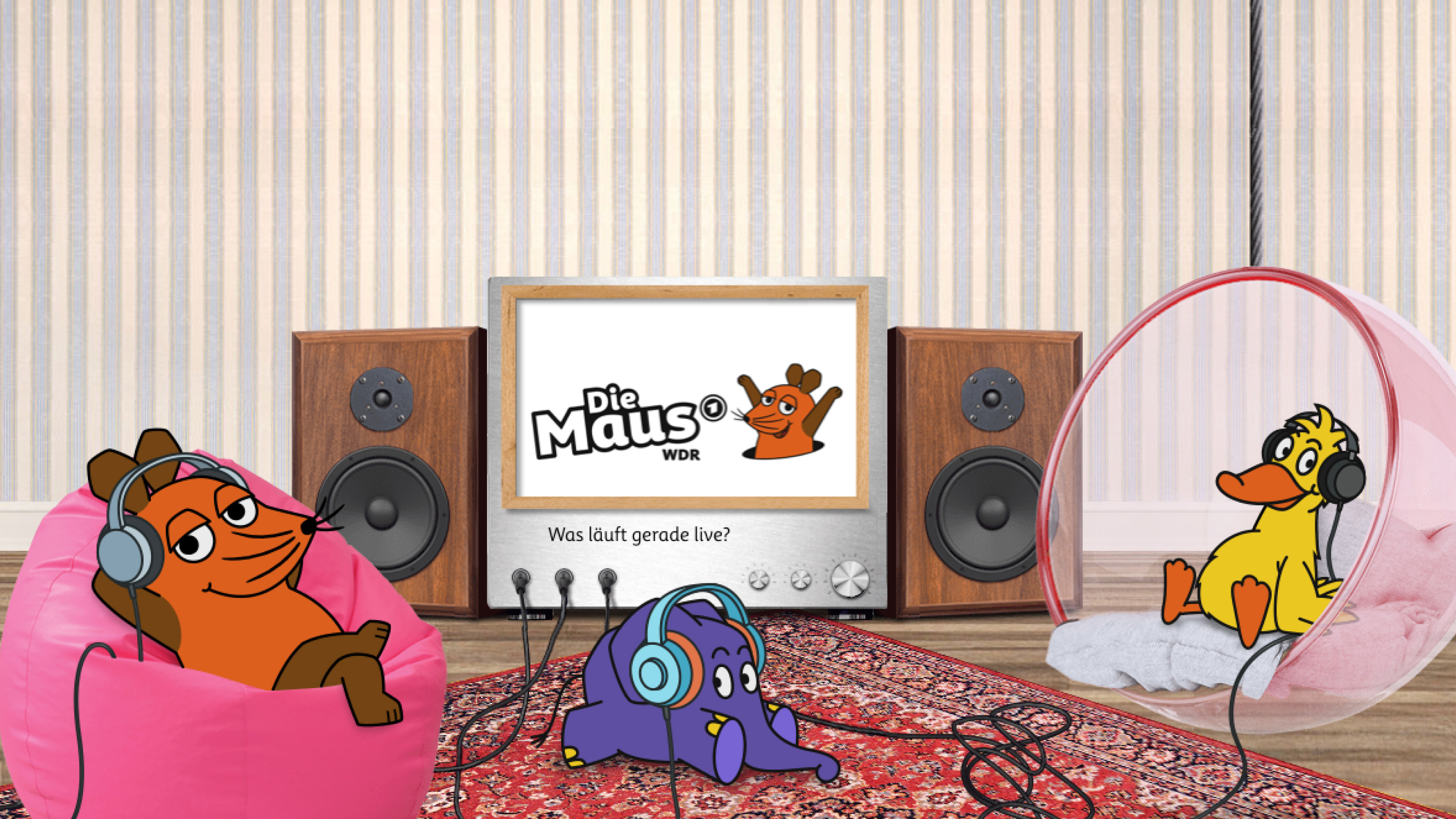 Screenshot from the "Maus" app for WDR. Concept, design, and programming by Machbar.