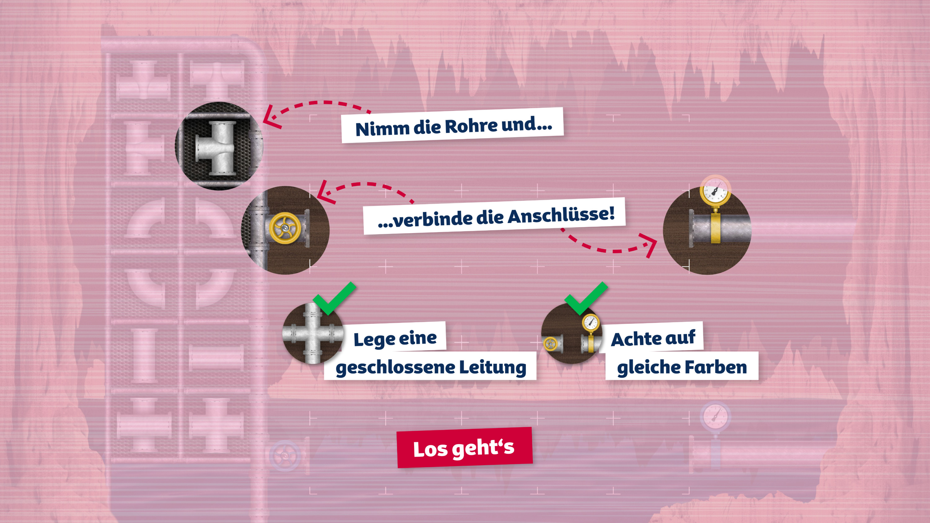 Sequence of explanatory graphics on usability from the "Maus" app for WDR. Concept, design, and programming by Machbar.