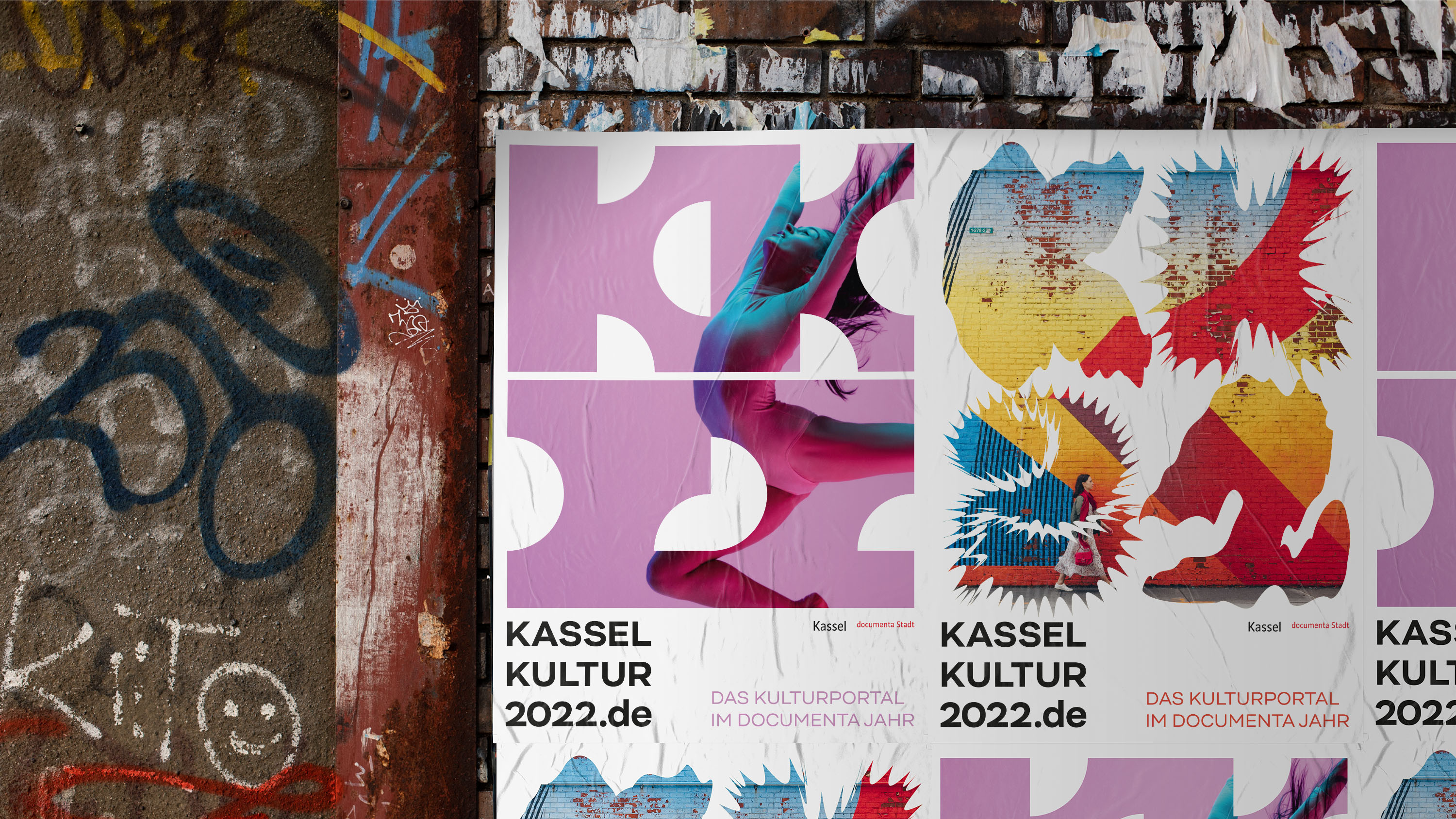 Kasselkultur2022 Poster Designs. Logo design, visual identity, and campaign implementation by Machbar