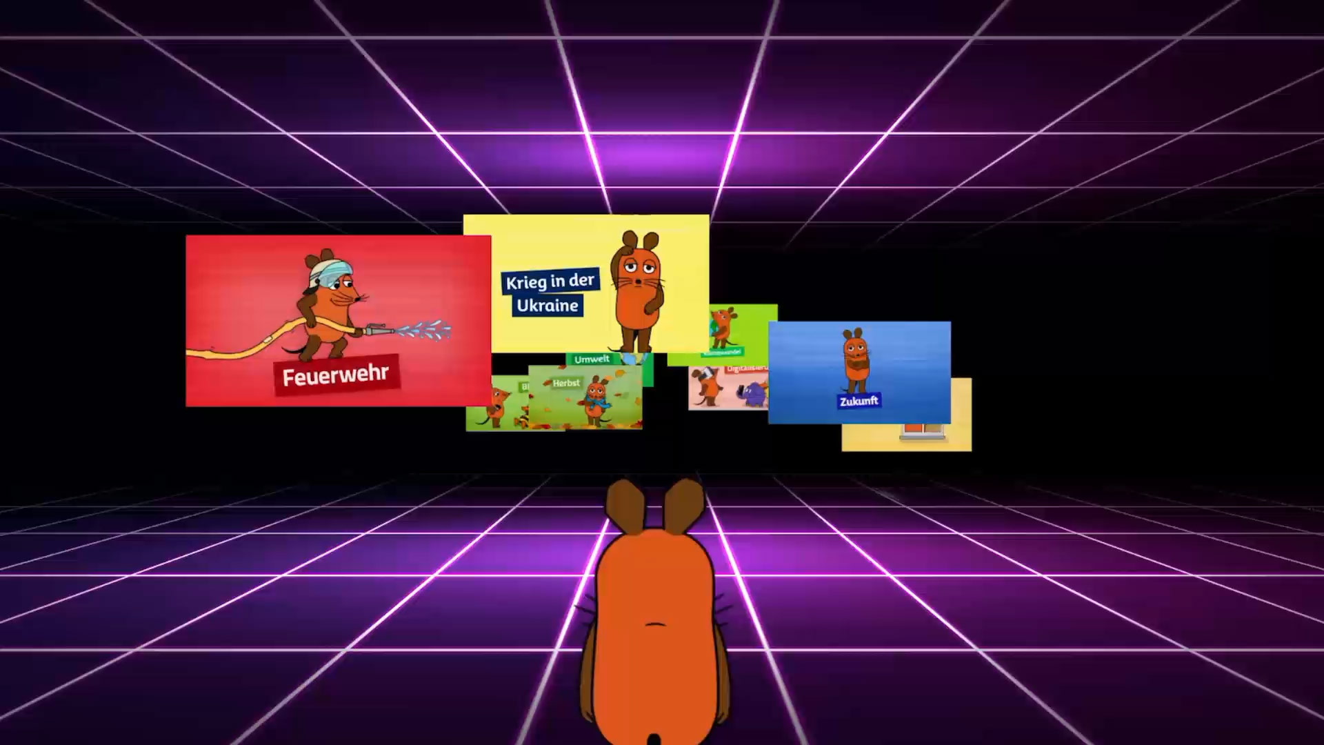 Sequence and animation from the "Maus" app for WDR. Concept, design, and programming by Machbar.