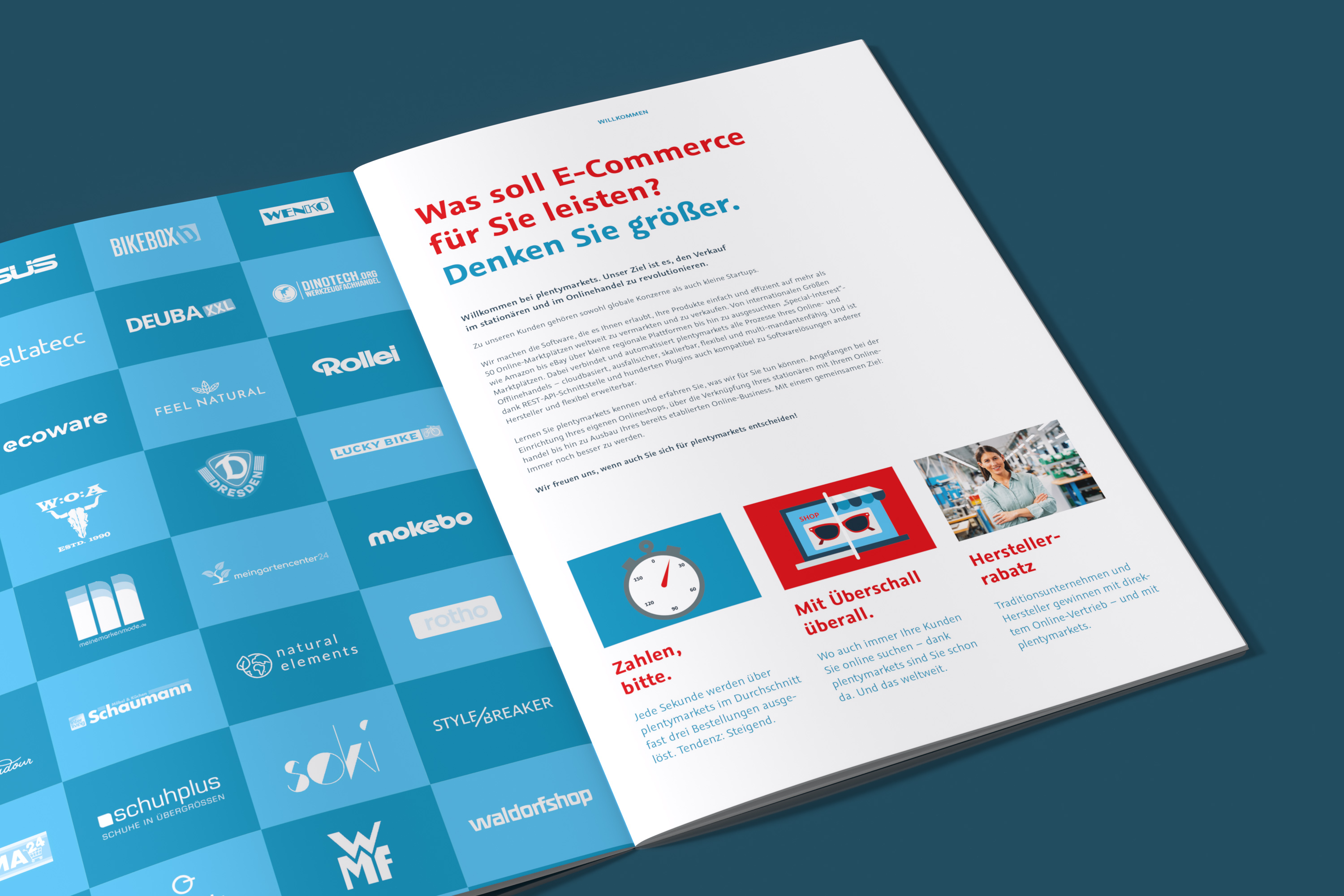 plentymarkets Image Brochure, Inside Page "Welcome"