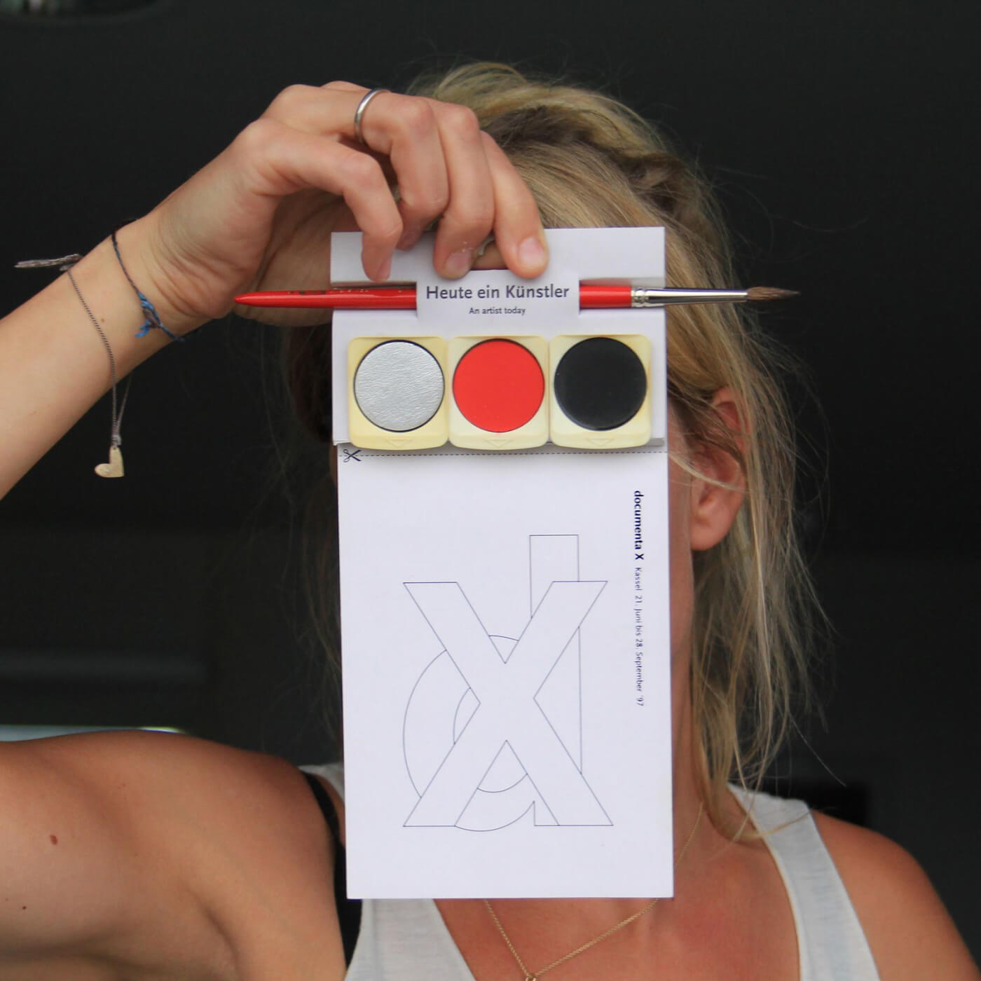 Merchandise for documenta X. Idea, concept, design, and production by Machbar.